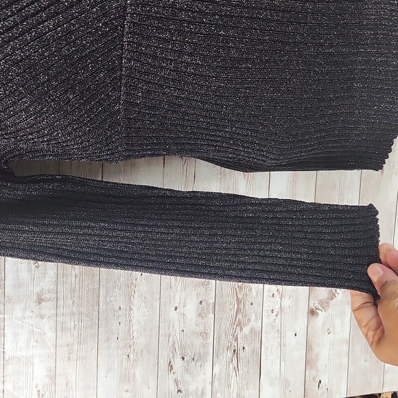 NWT, Nine West, Women's black ribbed sweater. Sz M - Picture 4 of 7